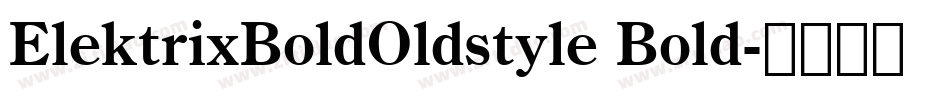 ElektrixBoldOldstyle Bold字体转换